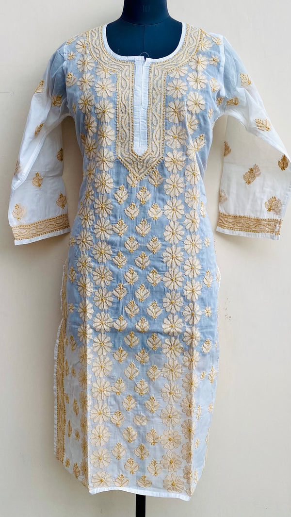 Lucknowi Chikankari Kurti White Cotton
