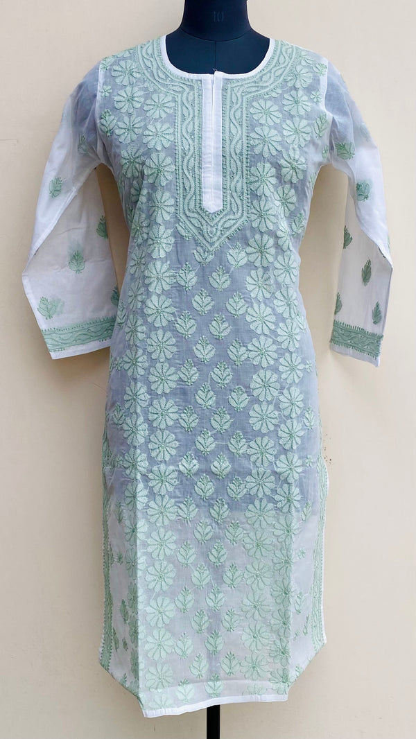 Lucknowi Chikankari Kurti White Cotton