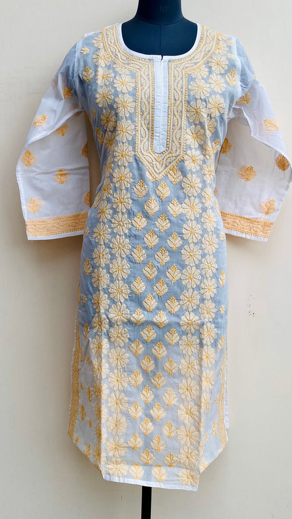 Lucknowi Chikankari Kurti White Cotton
