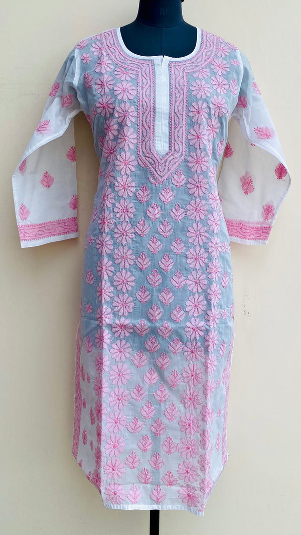 Lucknowi Chikankari Kurti White Cotton