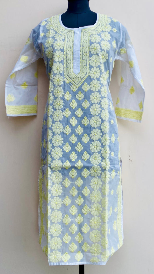 Lucknowi Chikankari Kurti White Cotton