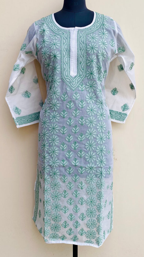 Lucknowi Chikankari Kurti White Cotton