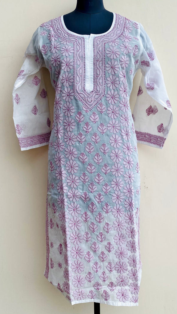 Lucknowi Chikankari Kurti White Cotton