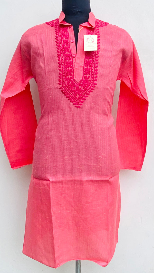 Lucknowi Chikankari Men’s Kurta Gajri Cotton